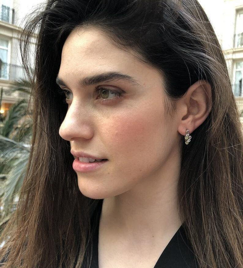 Elegant 925 Sterling Silver Ruby Earrings featuring round natural red rubies, perfect for birthdays and special occasions.