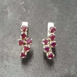 Genuine Ruby Earrings - Red Drop Earrings - July Birthstone Earrings