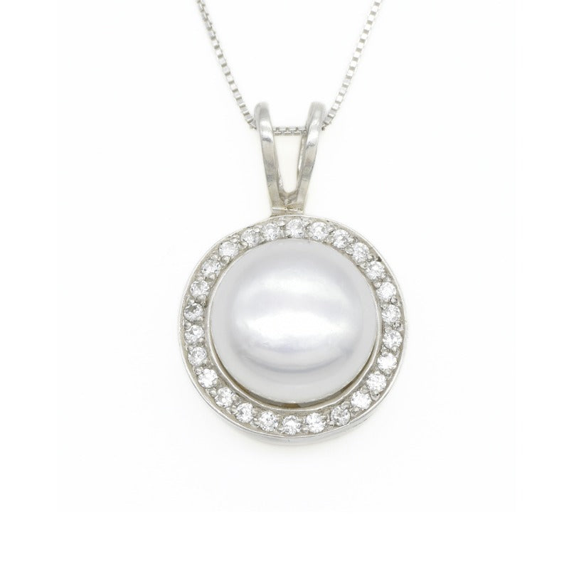 White Pearl Pendant, Natural Pearl, Pearl Pendant, Large Pearl Pendant, Vintage Pendant, June Birthstone, June Pendant, Solid Silver Ring