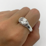 Sparkly Diamond Ring - Clear Boho Ring - Vintage Tribal Ring