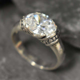 Gold Diamond Ring - Sparkly Tribal Ring - Vintage Boho Ring