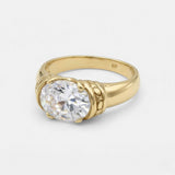 Sparkly Diamond Ring - Clear Boho Ring - Vintage Tribal Ring