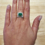 Blue Tourmaline Ring - Wide Dome Band - Tourmaline Statement Ring