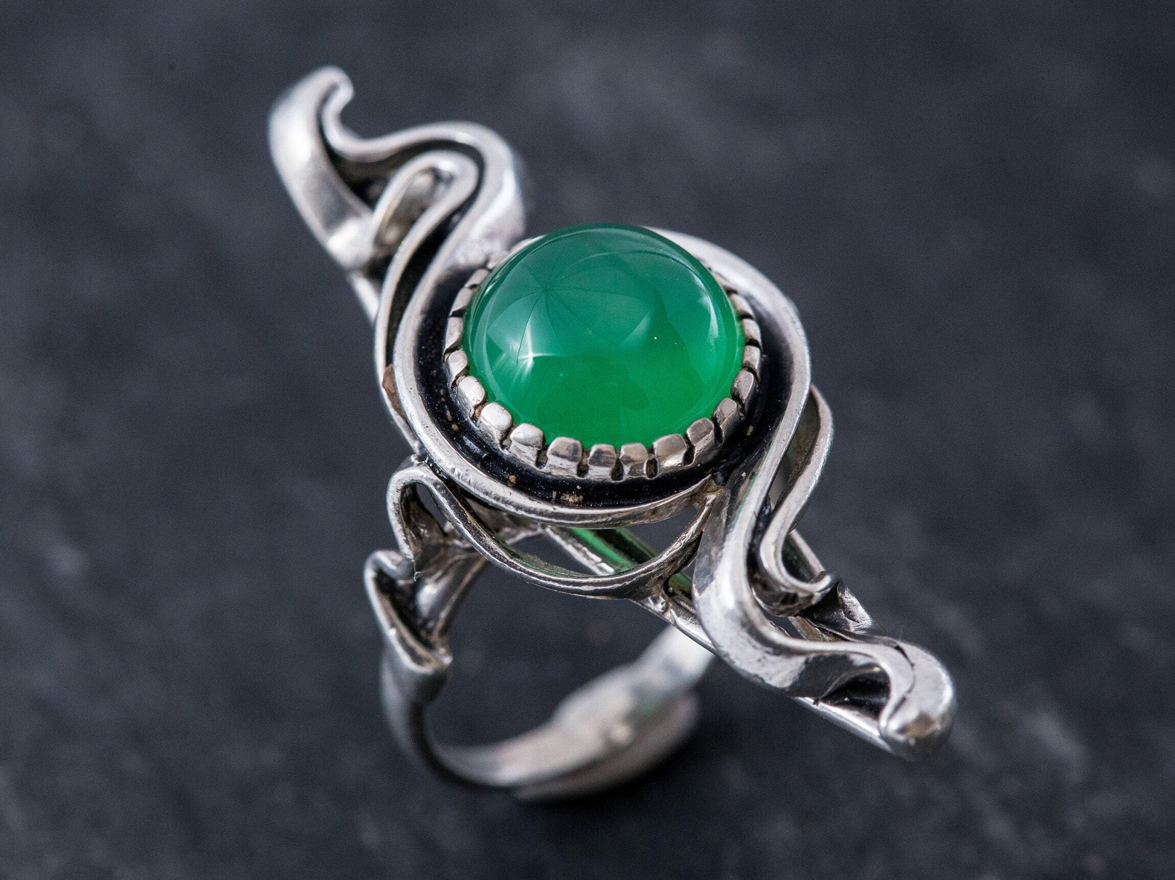 Created Emerald Ring made in 925 Sterling Silver with Round Created Green Emerald in Bezel setting, May Birthstone gift idea, symbolizes, ideal for everyday wear and perfect for birthday gifting and special occasions.