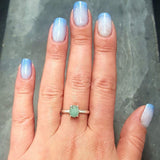 Stylish 925 Sterling Silver ring showcasing an Oval Natural Green Emerald, a perfect gift for May birthdays and special occasions.