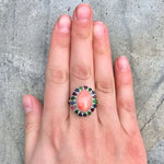 Large Opal Ring, Natural Australian Opal, Victorian Ring, October Birthstone, Birthstone Ring, Antique Ring, Large Oval Ring, Silver Ring