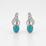 Turquoise Earrings - Sleeping Beauty Turquoise - Blue Drop Earrings