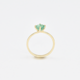 Genuine Emerald Ring - Certified Real Emerald Ring - Gold Emerald Ring