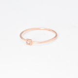 CERTIFIED Diamond Gold Ring - Solid 14k Rose Gold Ring - Dainty Diamond Engagement Ring
