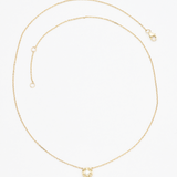 CERTIFIED Natural Diamond Necklace – 14k Solid Gold Necklace – Real Gold Diamond Dainty Necklace