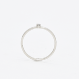 Real Diamond Ring - Solid 14k White Gold Ring  - Diamond Promise Ring