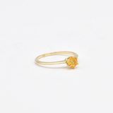 Genuine Sapphire Ring - Real Gold Sapphire Ring - Yellow Sapphire Ring