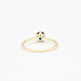 CERTIFIED Real Sapphire Ring - Solid 14k Gold Ring - Genuine Sapphire Engagement Ring