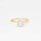 CERTIFIED 1 Carat Diamond Ring - Genuine Diamond Engagement Ring - Real 14k Solid Gold Ring