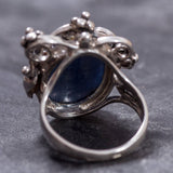 Kyanite Silver Ring - Blue Boho Ring - Statement Kyanite Ring