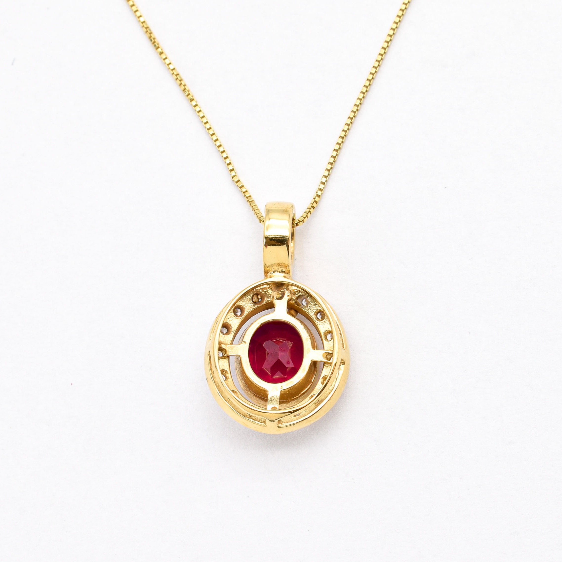 Ruby Pendant, Created Ruby Pendant, Statement Pendant, Vintage Pendant, Antique Pendant, Victorian Pendant, Ruby Necklace, Sterling Silver(1)