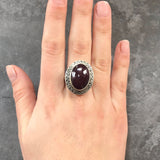 Huge Ruby Ring - Natural Ruby Ring - Statement Vintage Ring