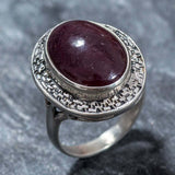 Huge Ruby Ring - Natural Ruby Ring - Statement Vintage Ring