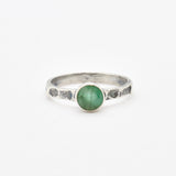 Natural Emerald Ring made in 925 Sterling Silver with Round Natural Green Emerald in Bezel setting, May Birthstone gift idea, symbolizes growth, harmony, and deep emotional healing, ideal for everyday wear and perfect for birthday gifting and special occasions.