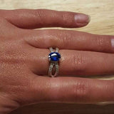 Blue Sapphire Ring - Vintage Sapphire Ring, Blue Promise Ring