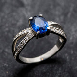 Blue Sapphire Ring - Vintage Sapphire Ring, Blue Promise Ring