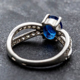 Blue Sapphire Ring - Vintage Sapphire Ring, Blue Promise Ring