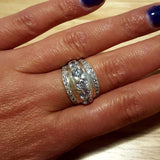 Gold Diamond Ring - Chunky Diamond Ring - Statement Diamond Ring