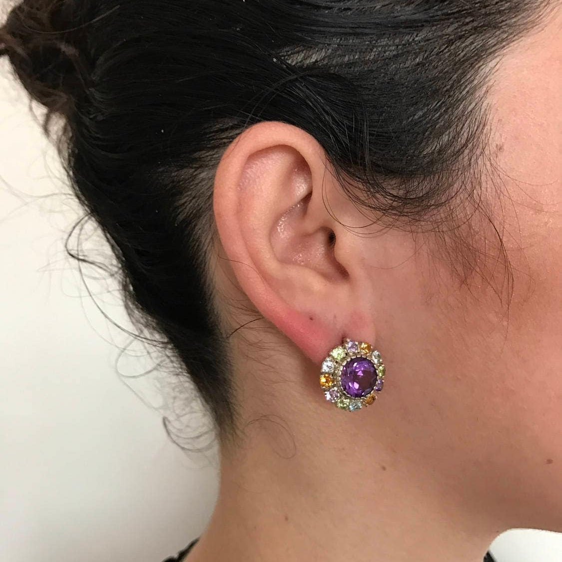 Mothers Birthstone, Amethyst Earrings, Natural Amethyst, February Birthstone, Vintage Earrings, Birthstones Earrings, Solid Silver, Amethyst