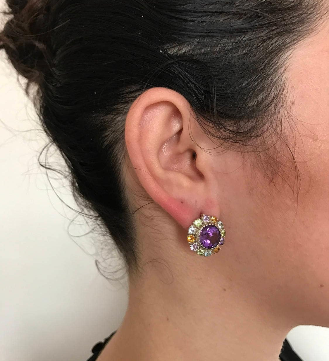 Mothers Birthstone, Amethyst Earrings, Natural Amethyst, February Birthstone, Vintage Earrings, Birthstones Earrings, Solid Silver, Amethyst