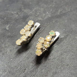 Fire Opal Earrings - Natural Ethiopian Opal, October Birthstone Earrings