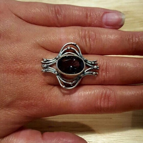 Unique Ring, Aquamarine Ring, Natural Aquamarine, March Birthstone, Artistic Ring Design, Blue Ring, March Ring, Silver Ring, Aquamarine