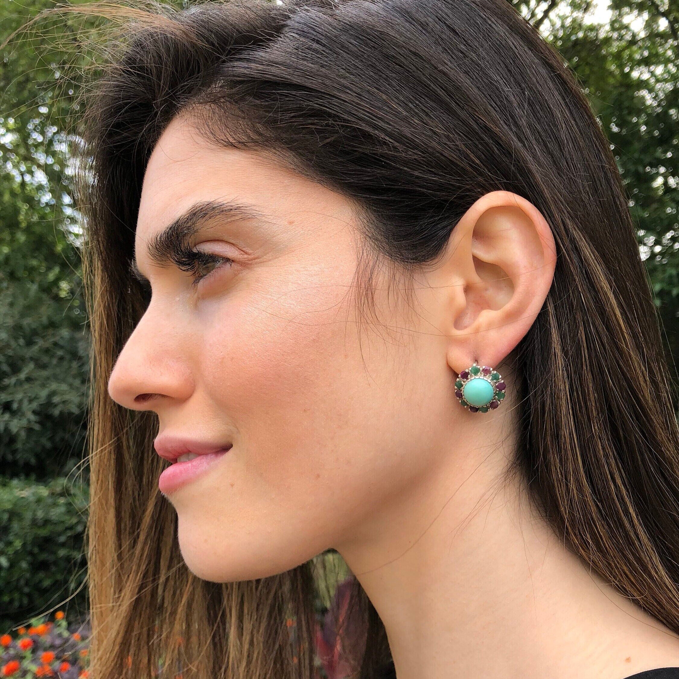 Elegant Created Emerald Earrings in 925 Sterling Silver, ideal May birthstone gift for birthdays and special occasions.