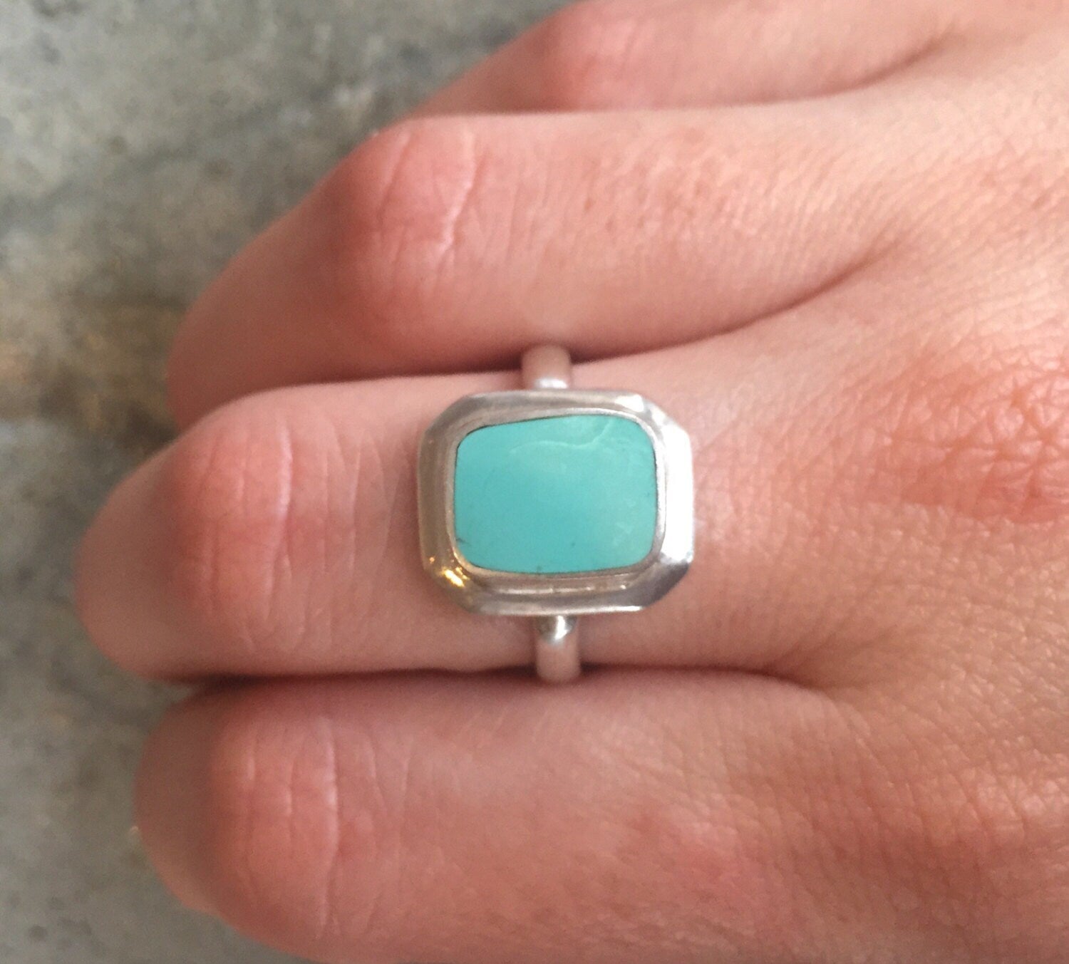 Turquoise Ring, Natural Turquoise, Sleeping Beauty, Sleeping Beauty Ring, December Birthstone, Real Turquoise, Solid Silver Ring, Turquoise