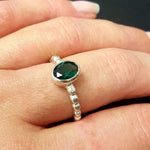 Emerald Ring, Created Emerald, Green Ring, Promise Ring, Green Vintage Ring, Green Diamond Ring, Solitaire Ring, 925 Silver Ring, Emerald (660314714)