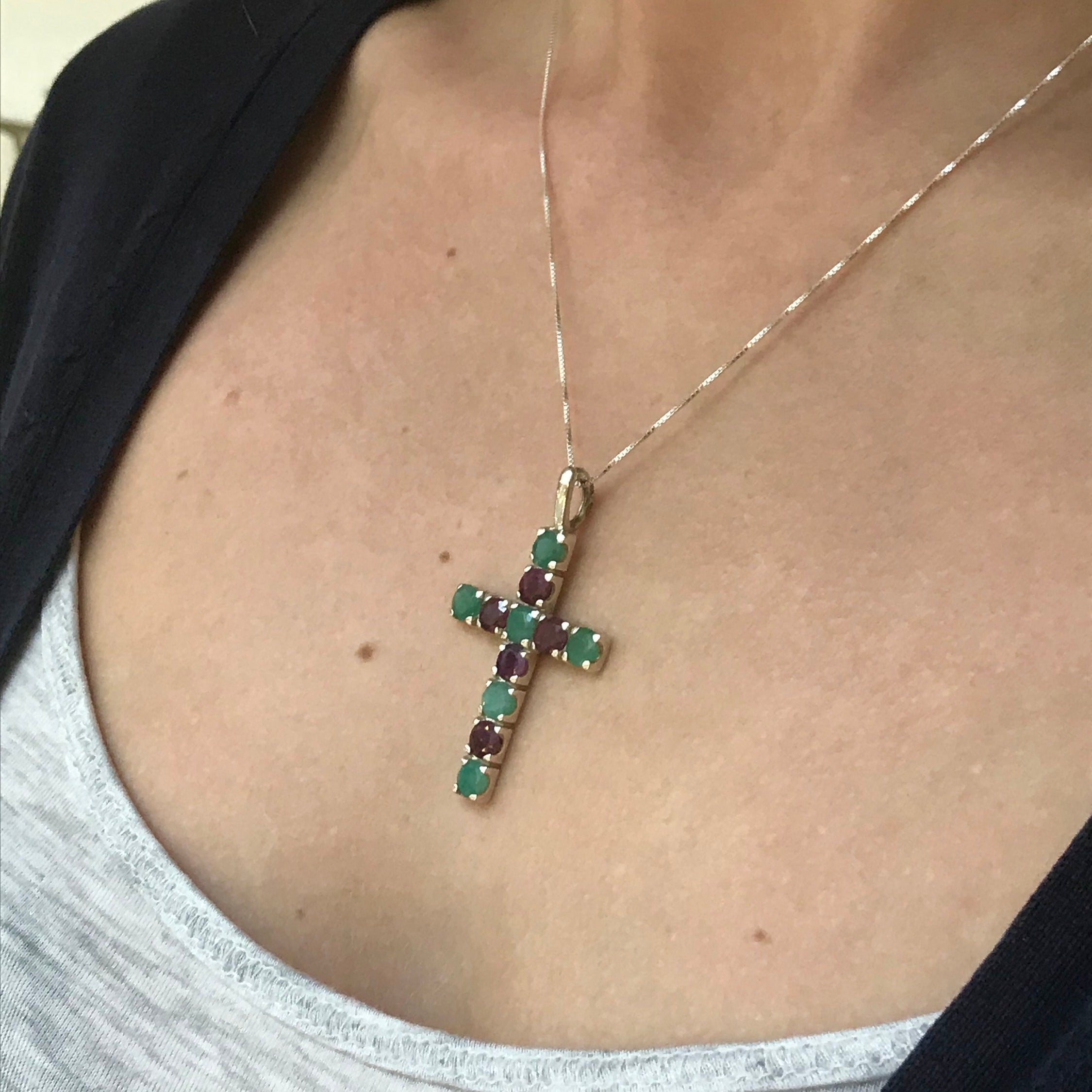 Elegant 925 Sterling Silver Natural Ruby Pendant, showcasing a vibrant round ruby, perfect for birthdays and special occasions.