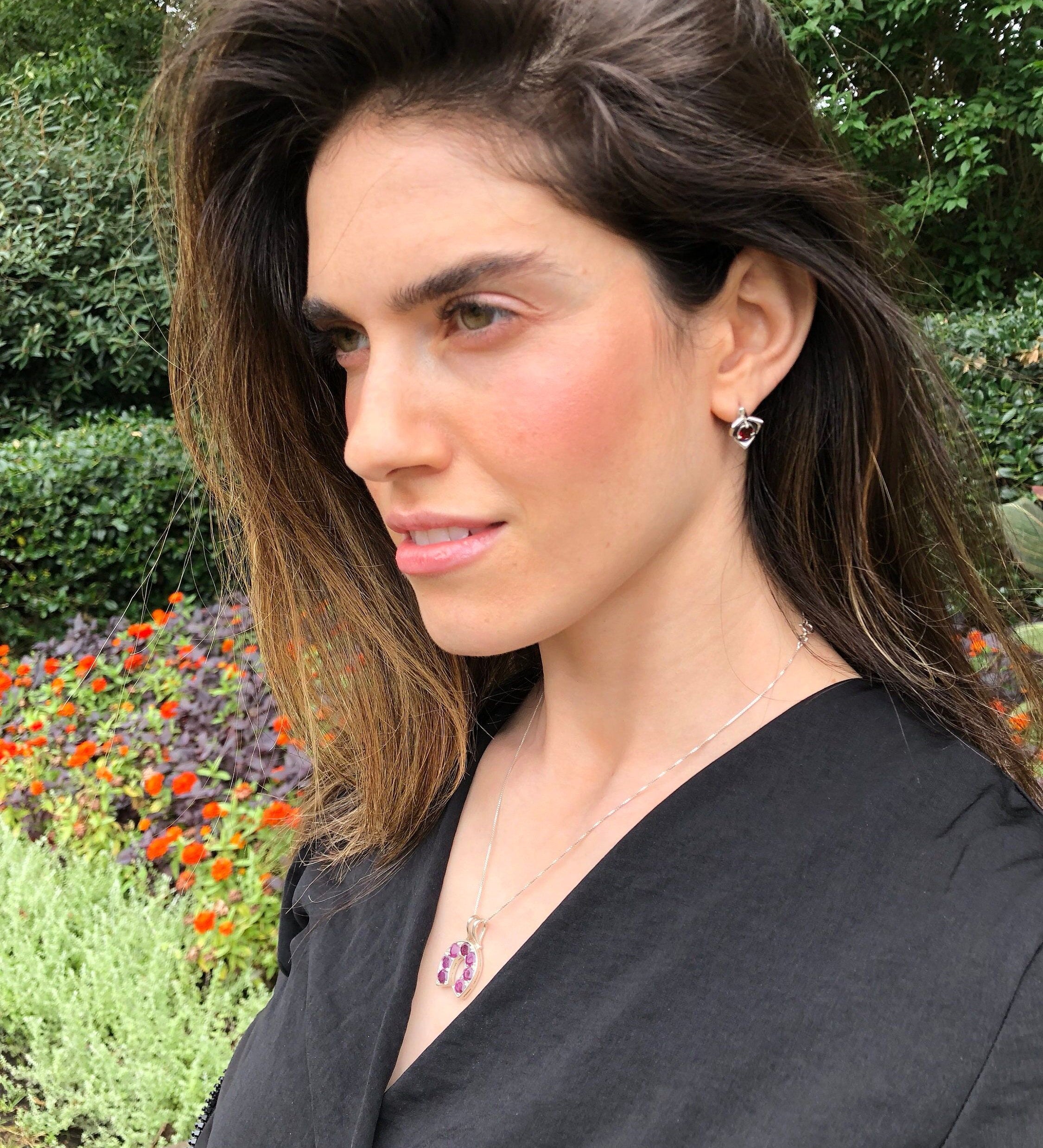 Elegant 925 Sterling Silver Ruby Pendant featuring a Round Natural Red Ruby, perfect for daily wear or special occasions.