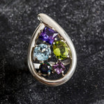 Topaz Ring, Natural Topaz Ring, Teardrop Ring, Amethyst Ring, Peridot Ring, Blue Topaz Ring, Mystic Topaz Ring, Solid Silver Ring, Topaz