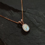 Moonstone Pendant, Rainbow Moonstone, Unique Necklace, June Birthstone, Dainty Pendant, Small Necklace, Blue Flash Pendant, Solid Silver(3)