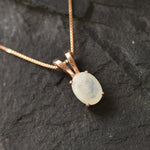 Moonstone Pendant, Rainbow Moonstone, Unique Necklace, June Birthstone, Dainty Pendant, Small Necklace, Blue Flash Pendant, Solid Silver(3)