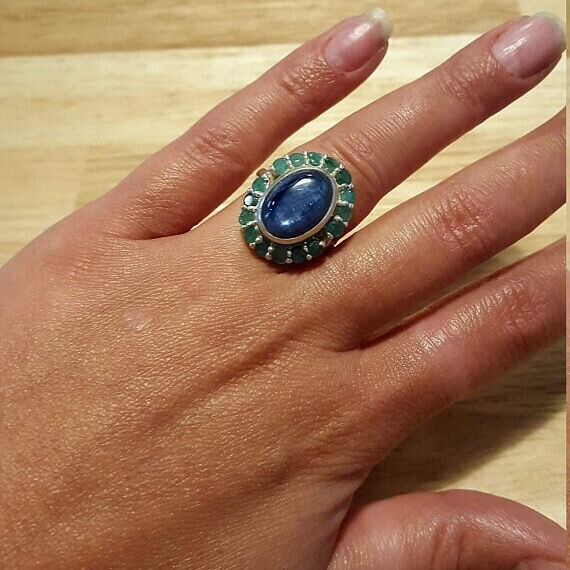 Victorian Ring, Tourmaline Ring, Yellow Tourmaline, Multistone Ring, Vintage Rings, October Birthstone, Solid Silver Ring, Tourmaline