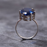 Blue Sapphire Ring - Vintage Sapphire Ring - Blue Teardrop Ring