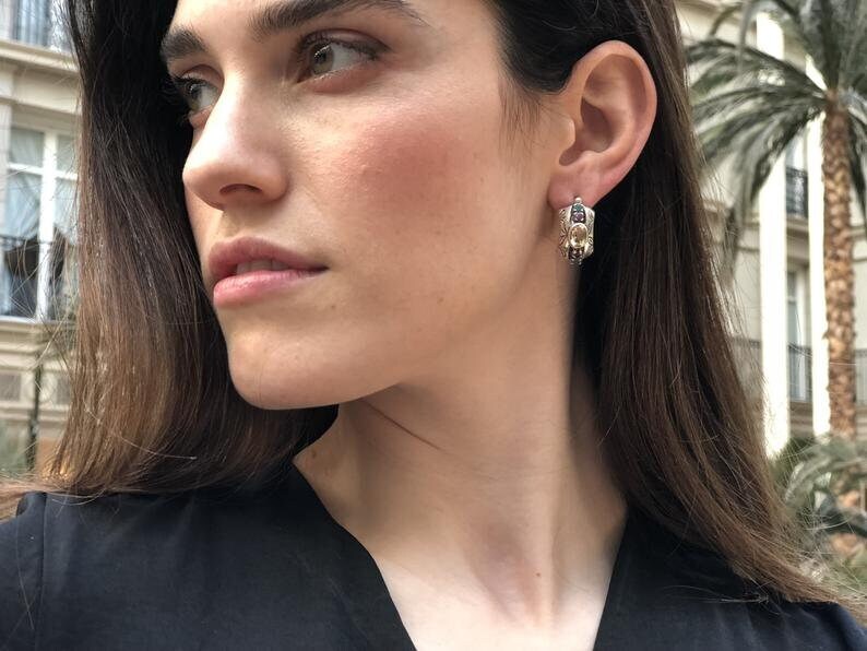 Natural Sapphire Earrings in 925 Sterling Silver with Oval Blue Sapphire, a sincere and faithful gift for September birthdays.