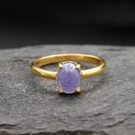 Tanzanite Ring, Natural Tanzanite, December Birthstone, Purple Solitaire Ring, Purple Ring, Dainty Ring, Vintage Ring, Tanzanite, 925 Silver(1)