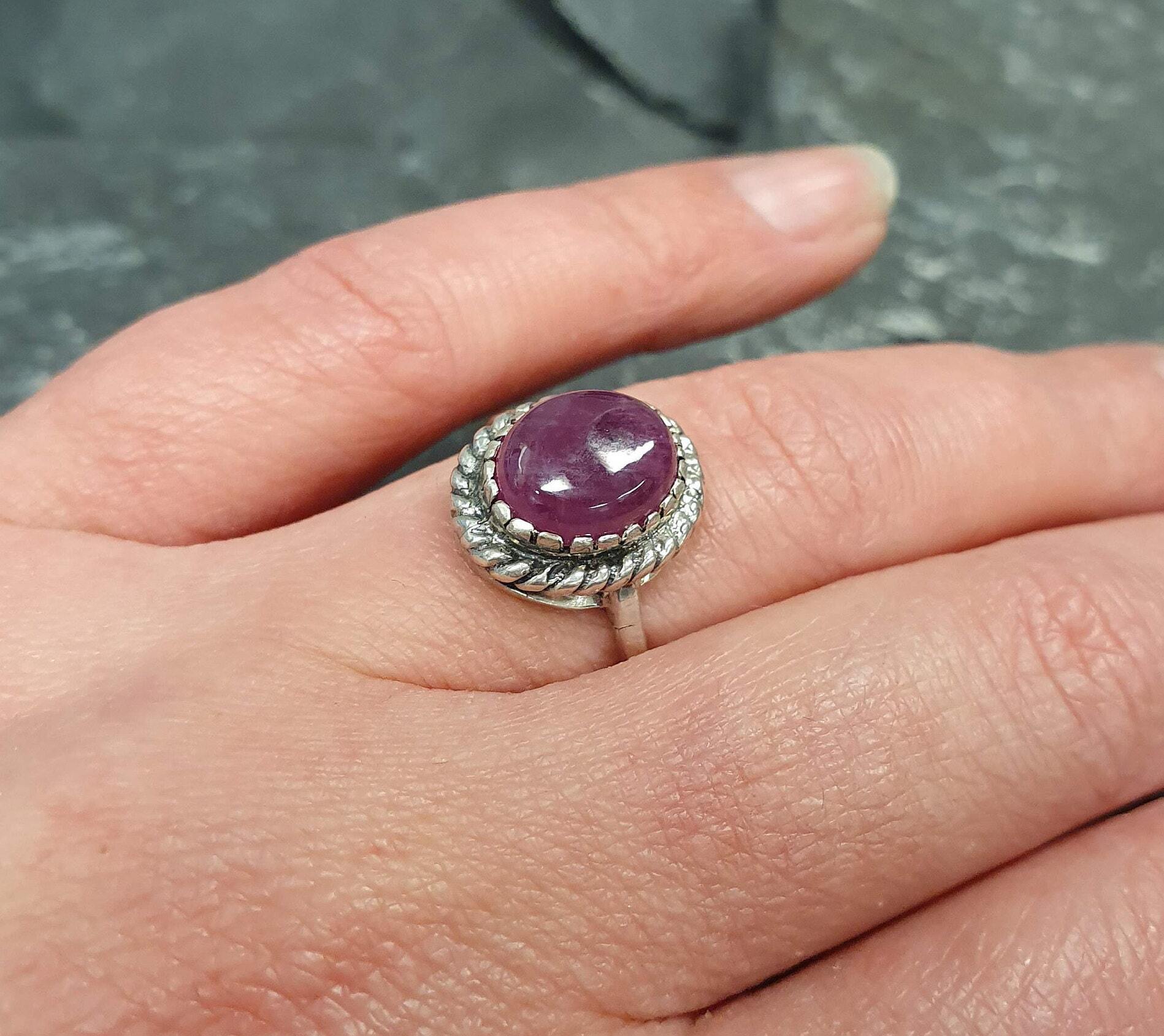 Elegant 925 Sterling Silver ring featuring a striking Oval Natural Red Ruby, perfect for everyday wear and special occasions.