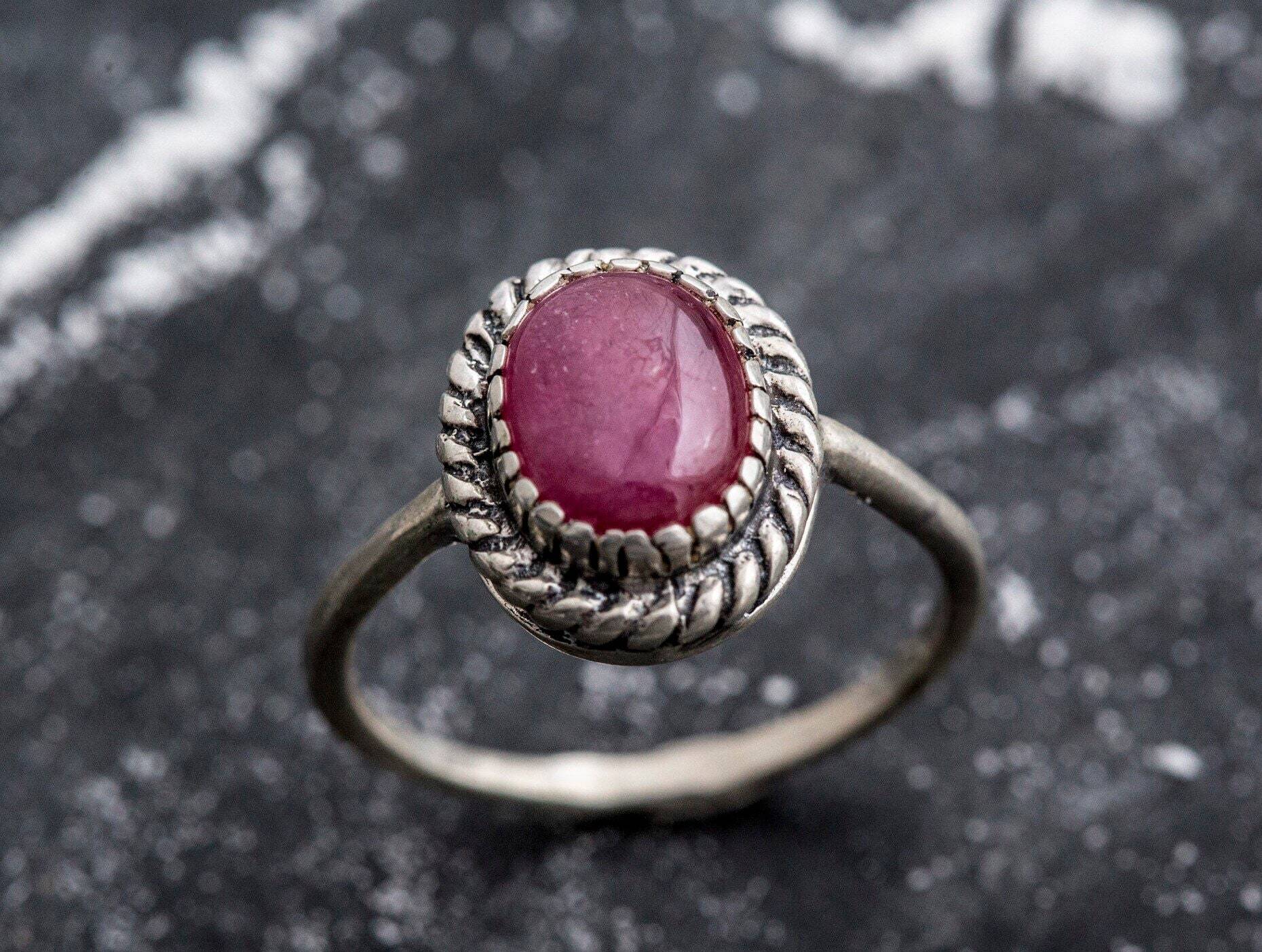 Natural Ruby Ring made in 925 Sterling Silver with Oval Natural Red Ruby in Solitaire setting, July Birthstone gift idea, symbolizes nobility, purity, and passion, ideal for everyday wear and perfect for birthday gifting and special occasions.