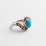 Turquoise Ring - Sleeping Beauty Ring - Blue Vintage Ring