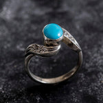 Turquoise Ring, Natural Turquoise, Vintage Ring, Arizona Turquoise, 2 Carats, Real Turquoise, Sleeping Beauty Turquoise, Solid Silver Ring