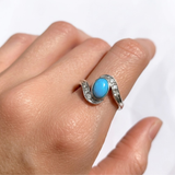 Turquoise Ring - Sleeping Beauty Ring - Blue Vintage Ring