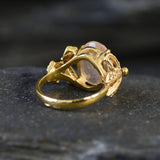 Rose Quartz Ring, January Birthstone, Ribbon Ring, Pink Diamond, Love Ring, Pink Ring, January Ring, Solid Silver Ring, Pure Silver(1)