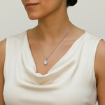 Stunning 925 Sterling Silver Pendant featuring a radiant Natural Rainbow Moonstone, a thoughtful gift for June birthdays.